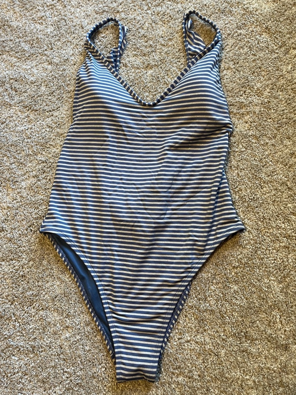 Aerie striped one peice bathing suit
